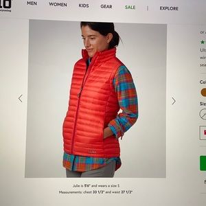 Women’s Stio Down Vest , NWT red, med